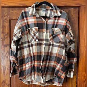 Plaid Button-Up Shirt